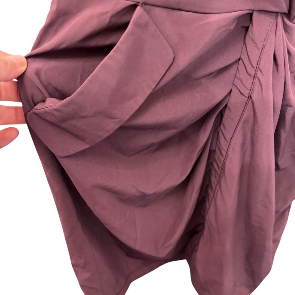 Ark & Co Draped Purple V-Neck Dress - Picture 10 of 12